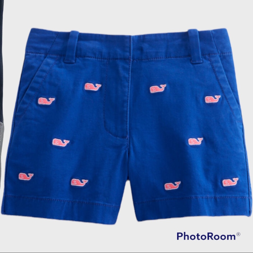 VINEYARD VINES Girls Whale Embroidered Everday Shorts size 10